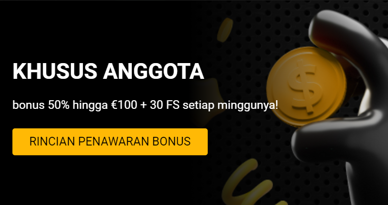 Buat deposit setiap hari Jumat, dan dapatkan hingga €100 yang dikreditkan ke akun utama Anda!